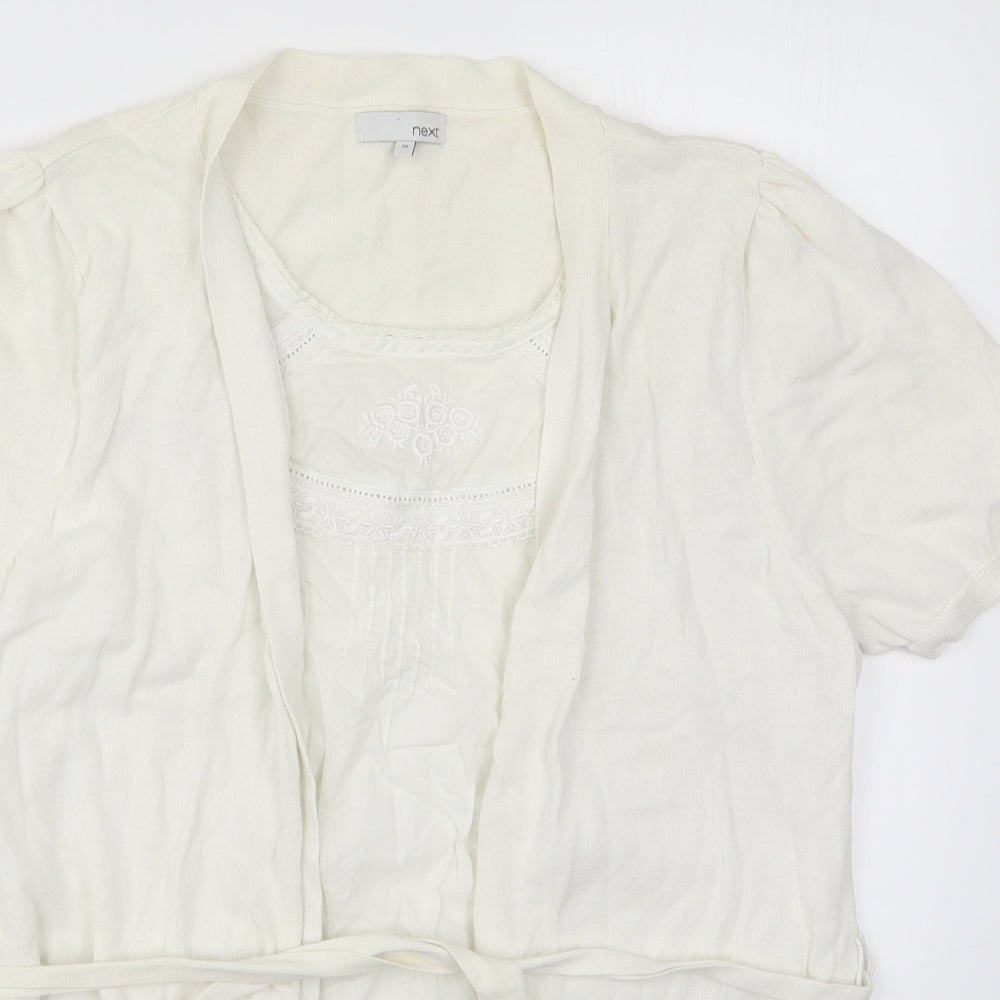NEXT Womens White  Knit Cardigan Jumper Size 20  - Cardigan and Top All in One