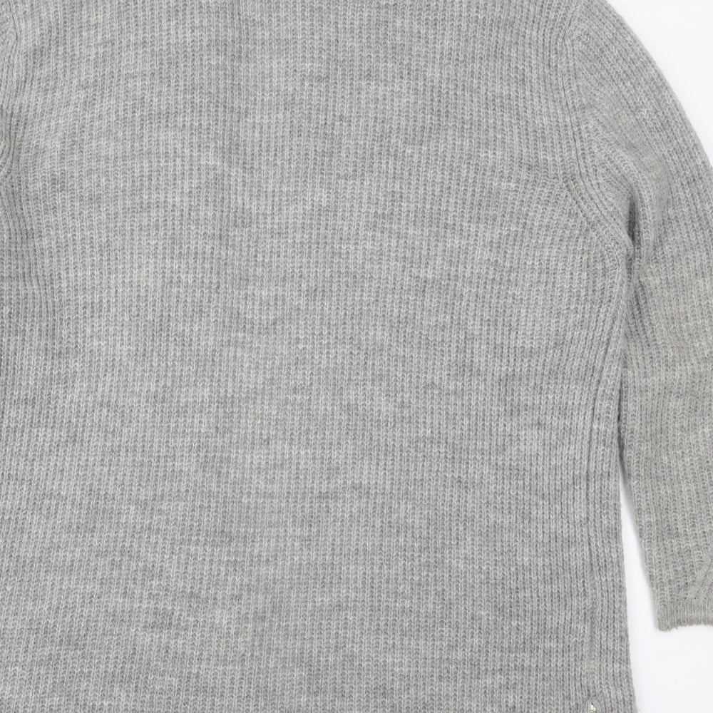 River Island Womens Grey  Knit Cardigan Jumper Size XL