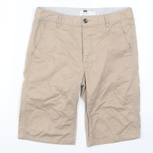 Topman Mens Beige   Bermuda Shorts Size 30