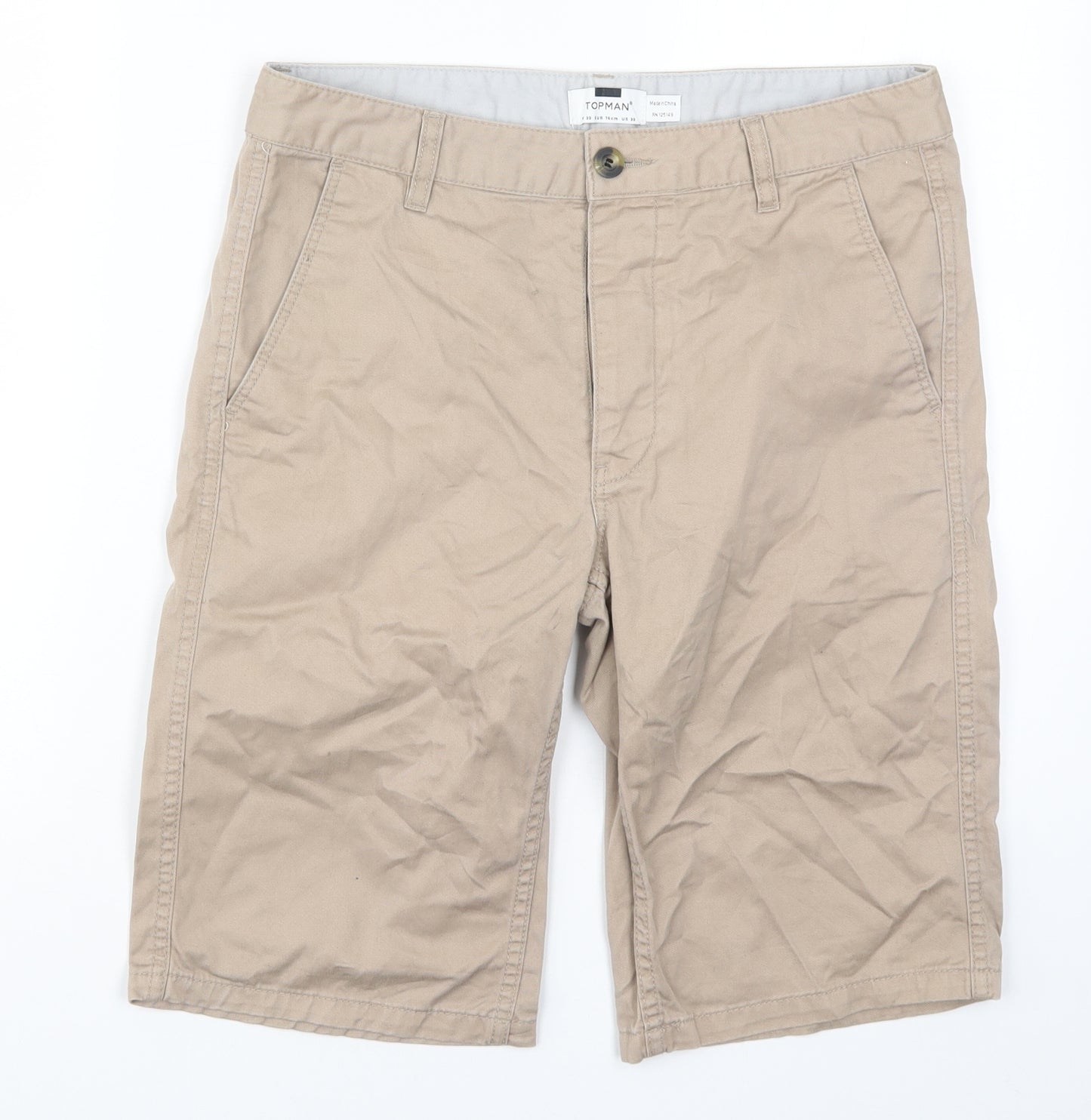Topman Mens Beige   Bermuda Shorts Size 30