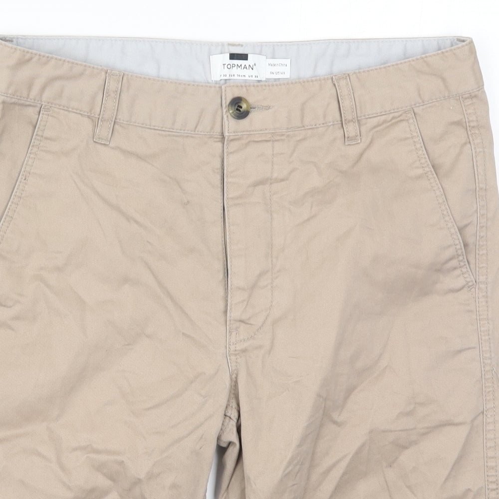 Topman Mens Beige   Bermuda Shorts Size 30