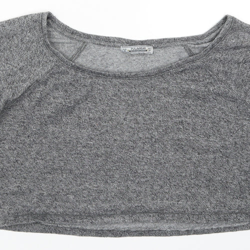 Pull & Bear Womens Grey   Pullover Sweatshirt Size M