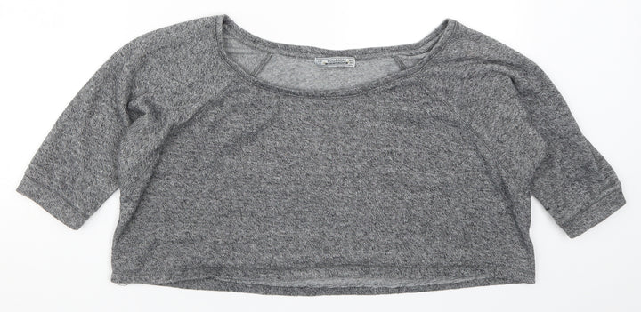 Pull & Bear Womens Grey   Pullover Sweatshirt Size M