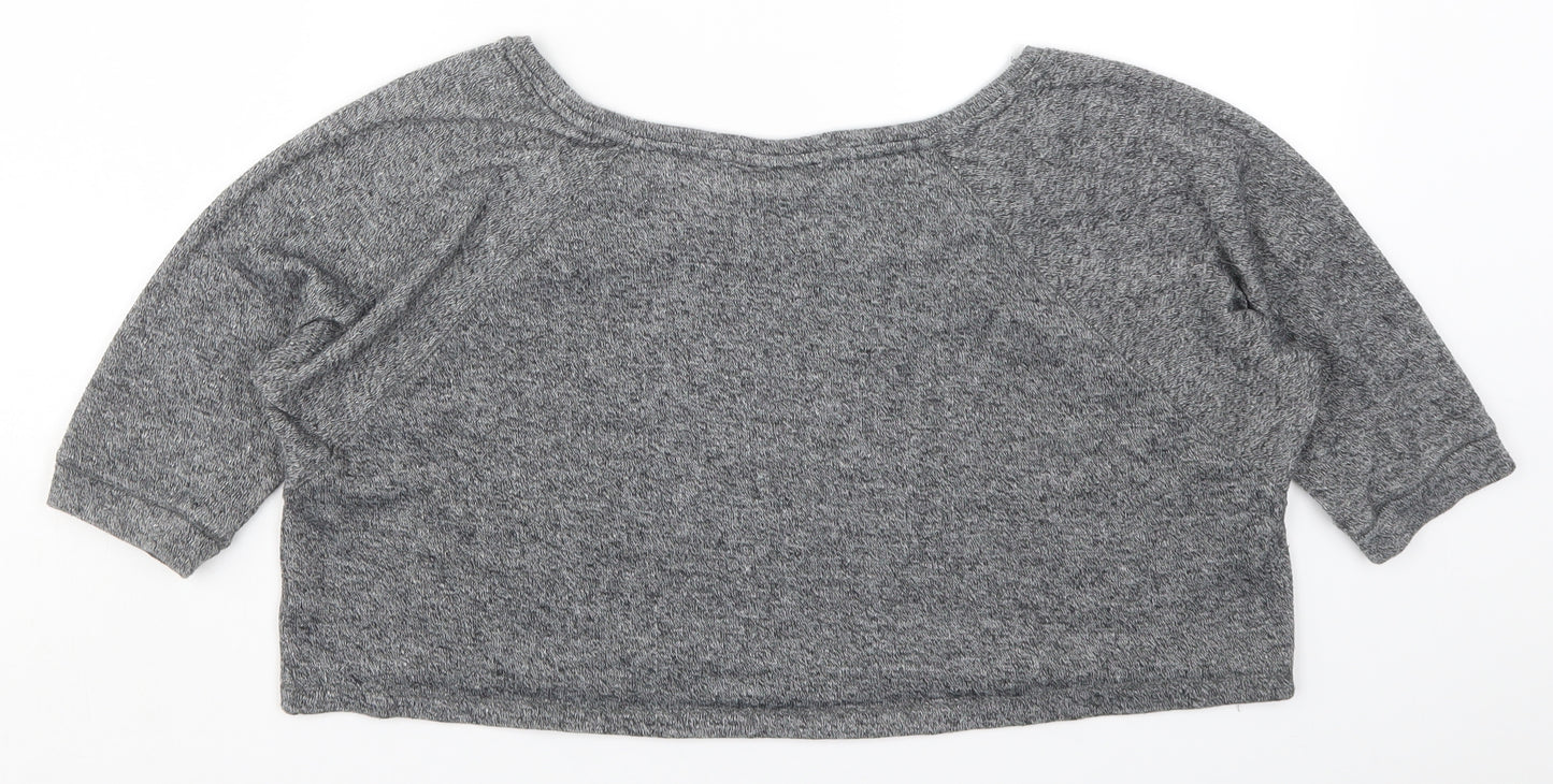 Pull & Bear Womens Grey   Pullover Sweatshirt Size M
