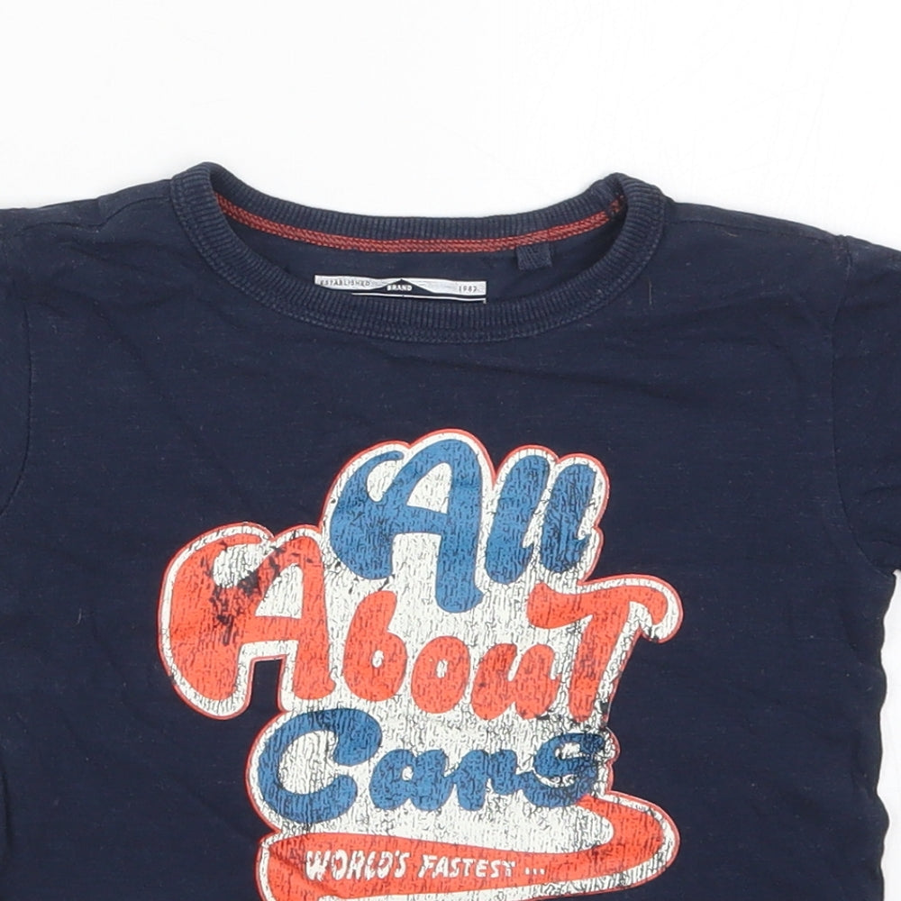 NEXT Boys Blue   Basic T-Shirt Size 2-3 Years  - All About Cars