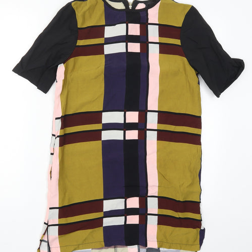 Topshop Womens Multicoloured Colourblock  T-Shirt Dress  Size 10
