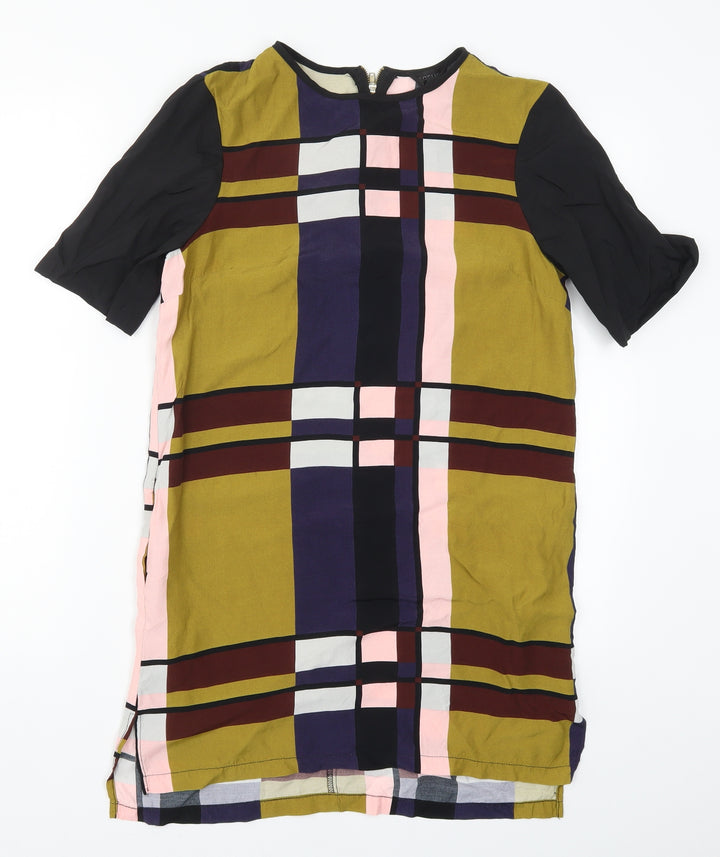 Topshop Womens Multicoloured Colourblock T-Shirt Dress Size 10