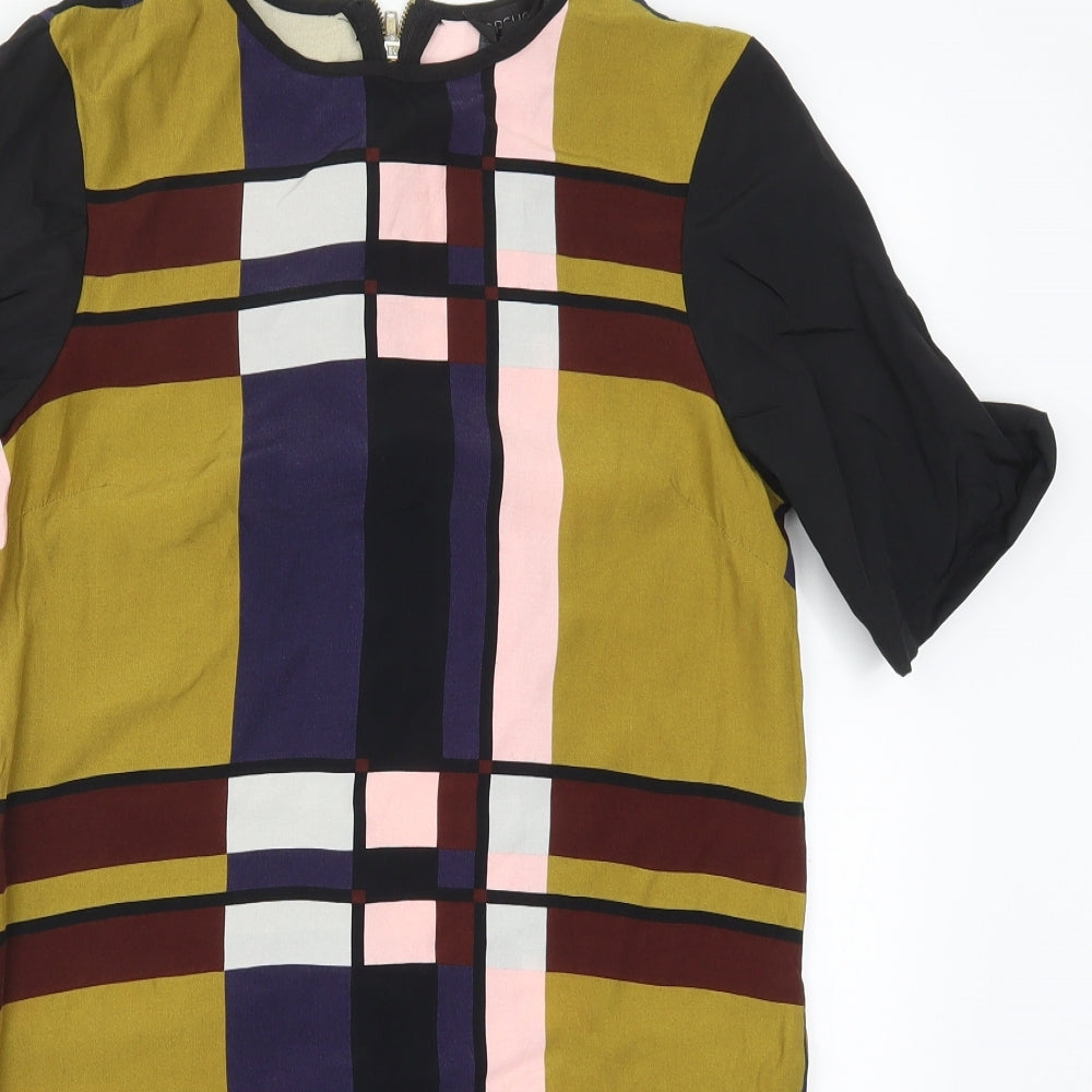 Topshop Womens Multicoloured Colourblock  T-Shirt Dress  Size 10