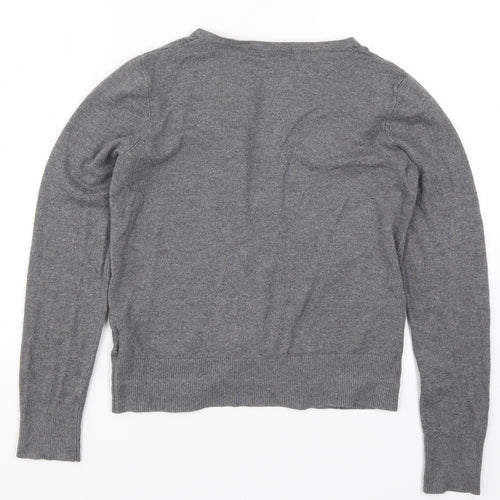 F&F Womens Grey  Knit Cardigan Jumper Size 8