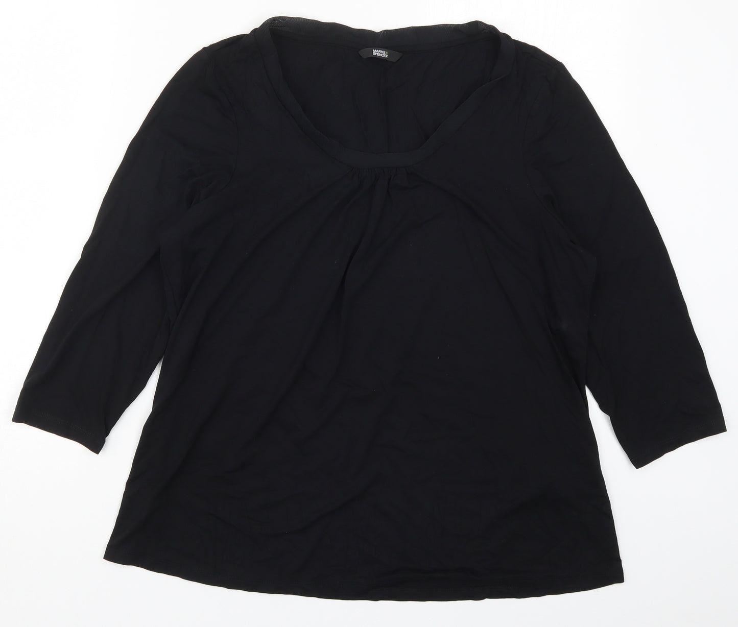 Marks and Spencer Womens Black   Basic T-Shirt Size 16