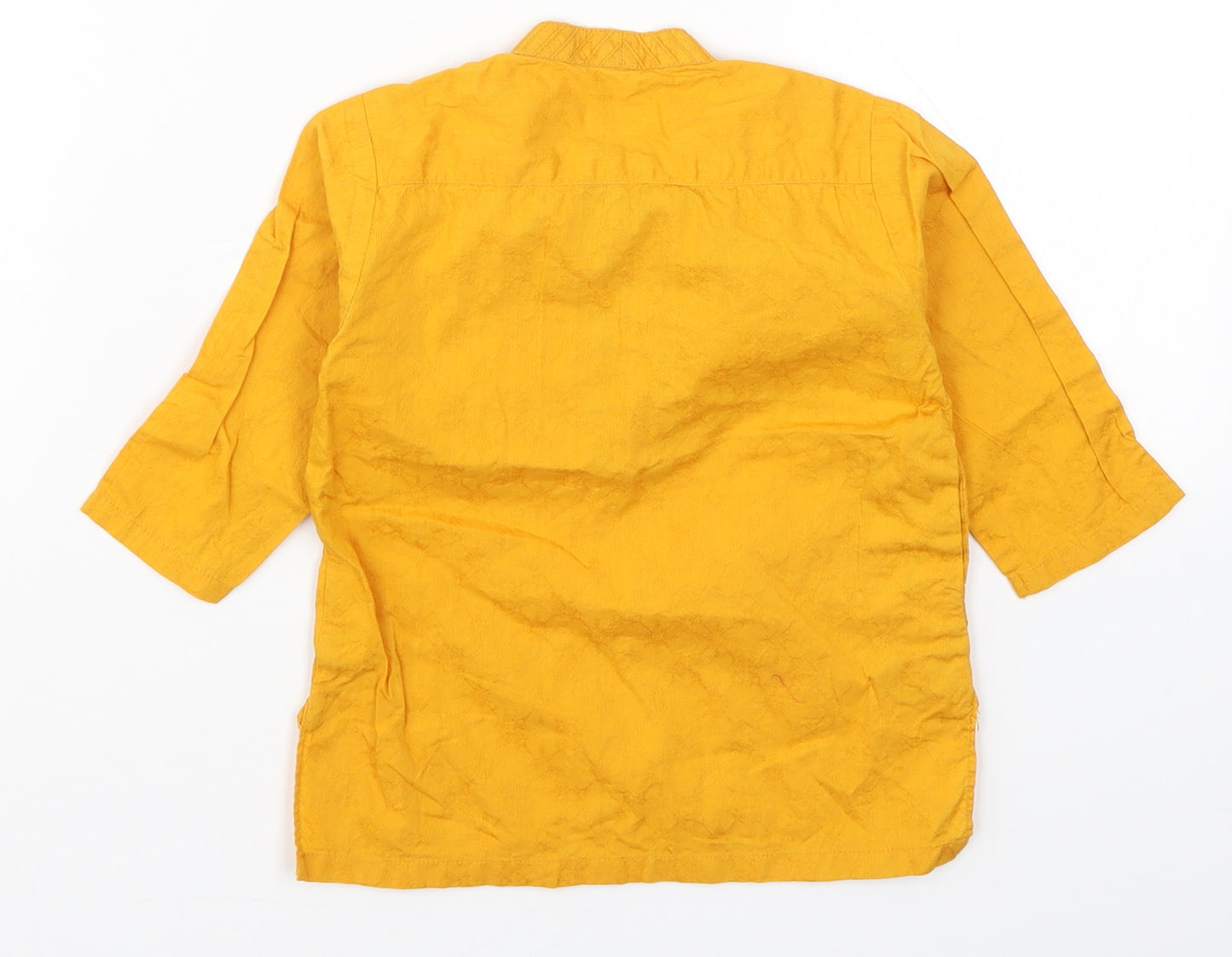 Minnie Minors Boys Orange   Basic Dress Shirt Size 9-12 Months