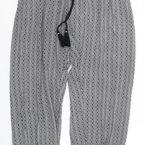Primark Womens Grey Geometric  Trousers  Size 14 L27 in - Loungewear