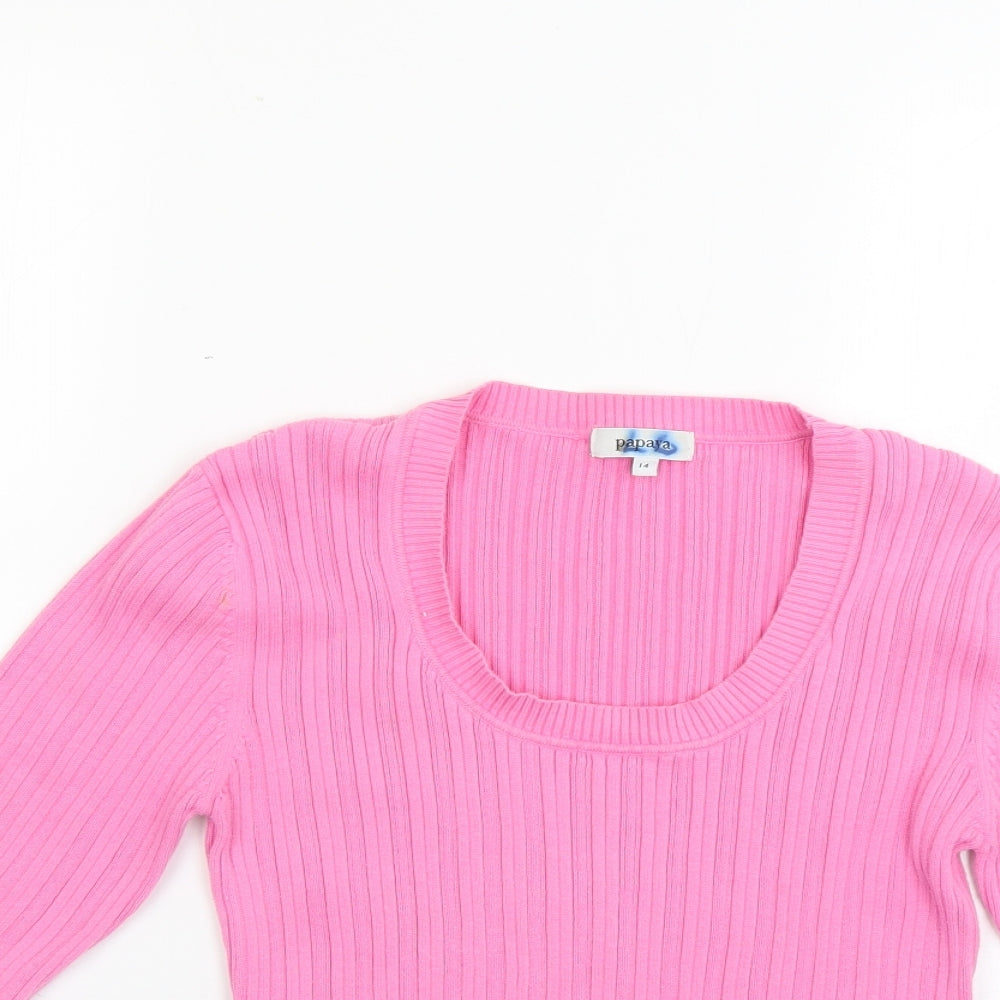 Papaya Womens Pink   Pullover Jumper Size 14