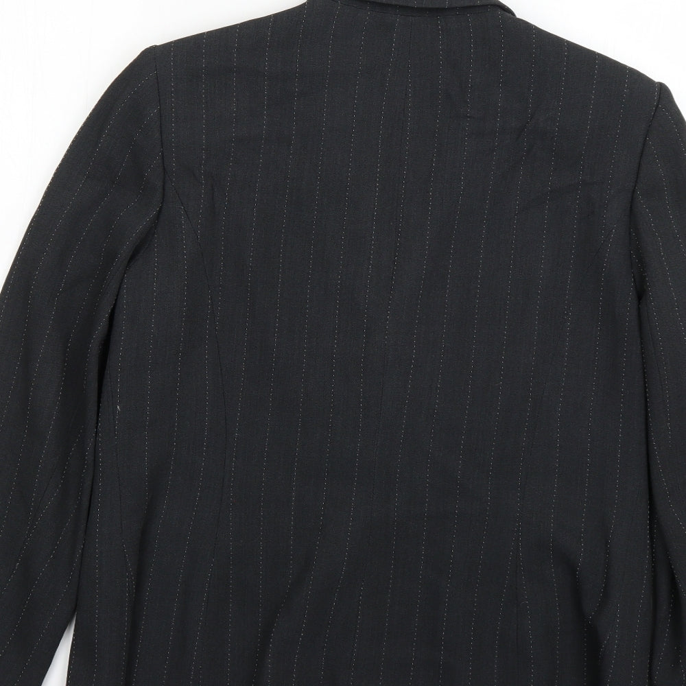 collection Womens Grey Striped  Jacket Blazer Size 14