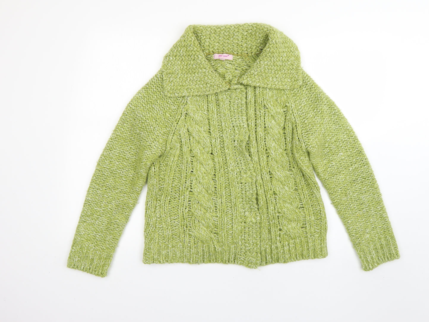 Per Una Womens Green   Cardigan Jumper Size M