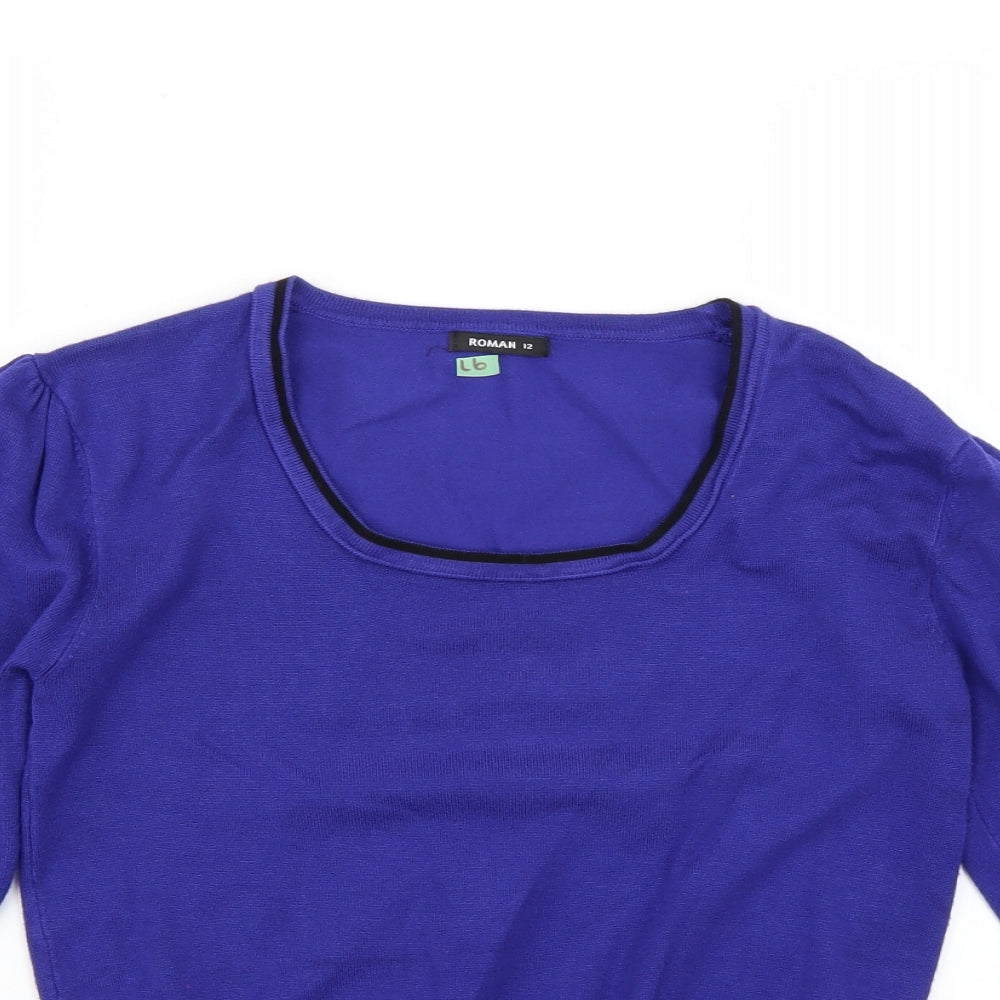 Roman Womens Blue   Pullover Jumper Size 12