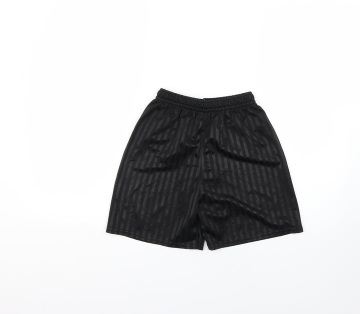 Preworn Boys Black   Sweat Shorts Size 11-12 Years