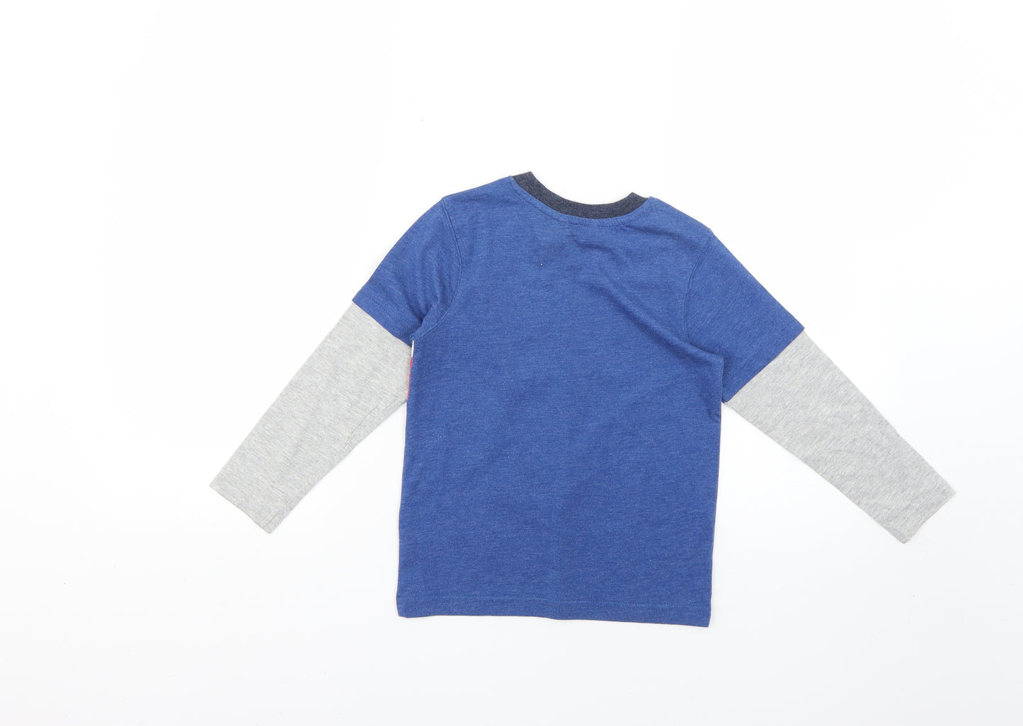 George Boys Blue Geometric  Basic T-Shirt Size 4-5 Years