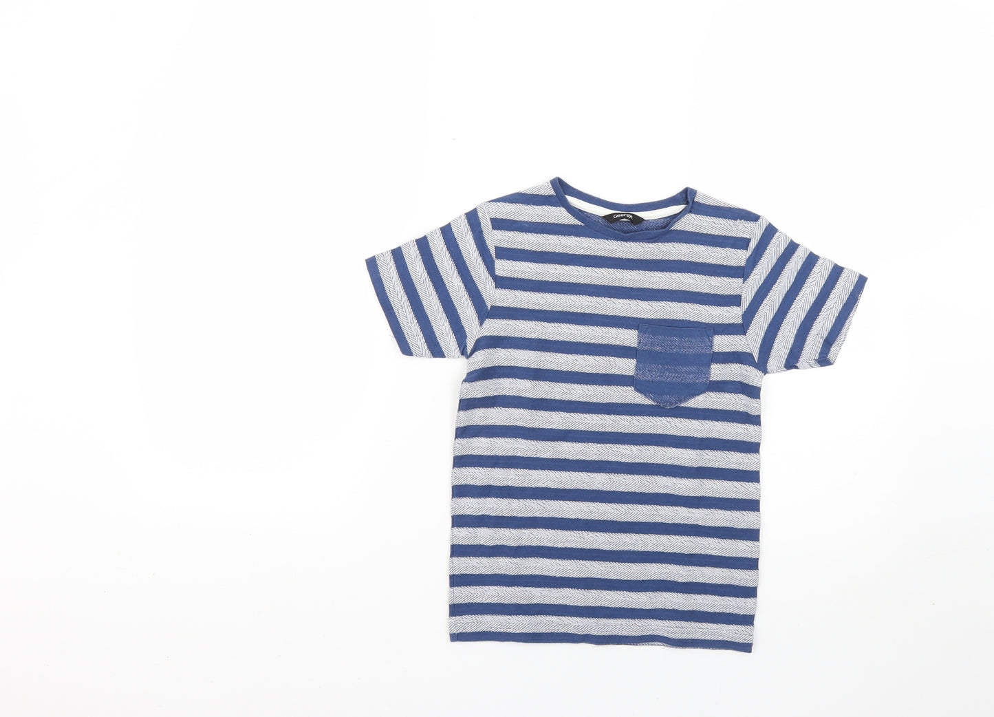 George Boys Multicoloured Striped  Basic T-Shirt Size 5-6 Years