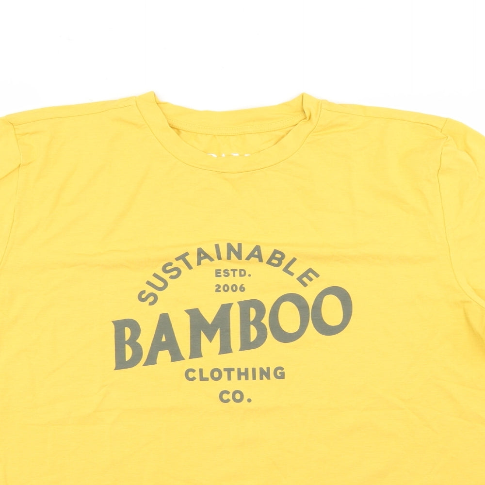 bam Mens Yellow    T-Shirt Size M