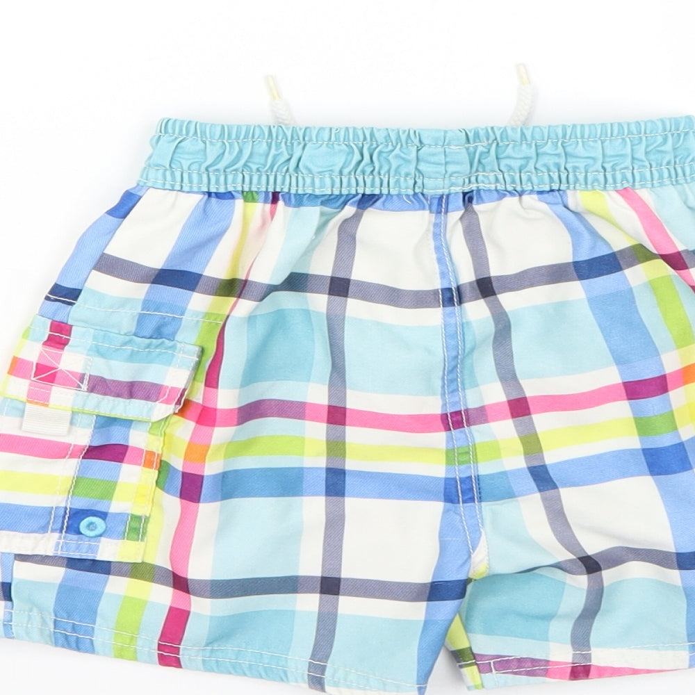 George Boys Multicoloured Check  Sweat Shorts Size 2-3 Years
