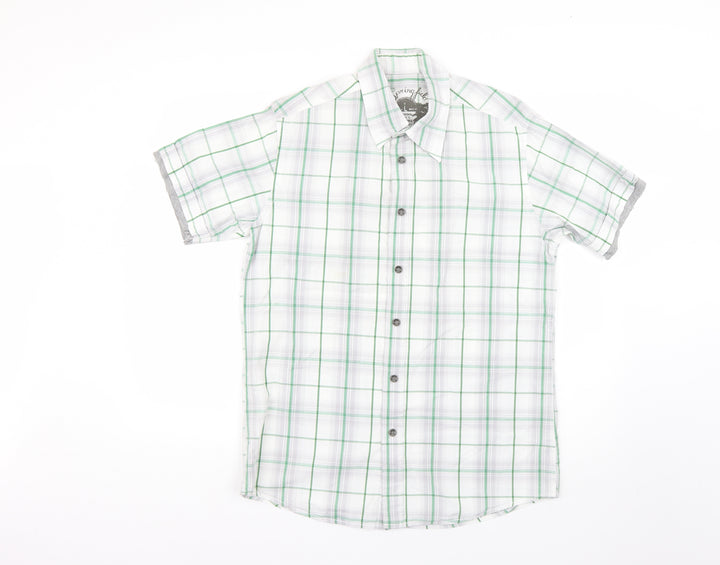Springfield Mens Multicoloured Check Button-Up Size L