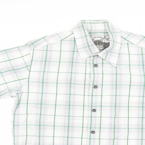 Springfield Mens Multicoloured Check   Button-Up Size L