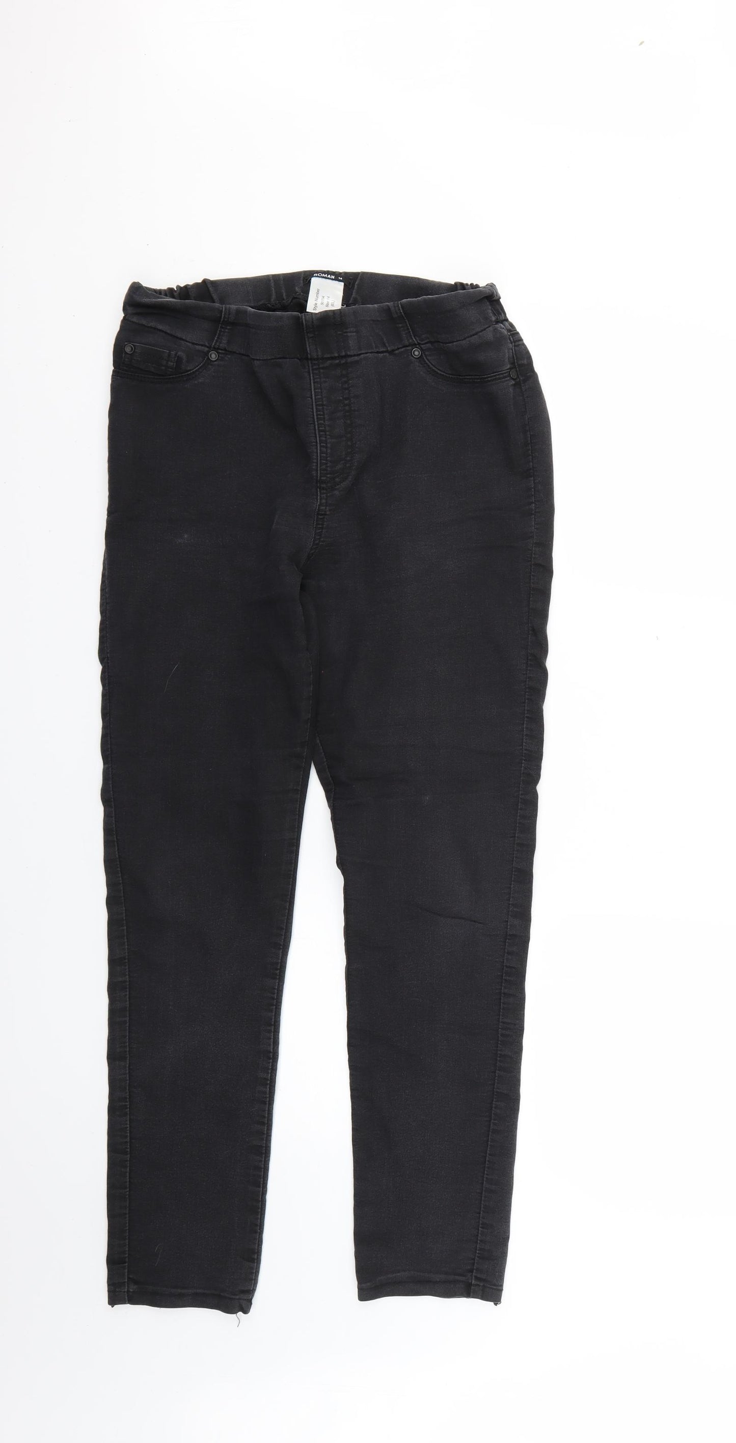 Roman Womens Black   Skinny Jeans Size 14 L27 in