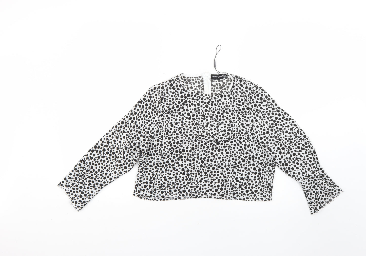 PRETTYLITTLETHING Womens Multicoloured Animal Print  Basic Blouse Size 12