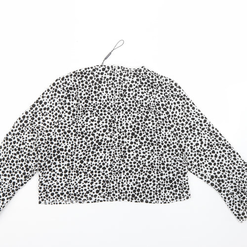 PRETTYLITTLETHING Womens Multicoloured Animal Print  Basic Blouse Size 12