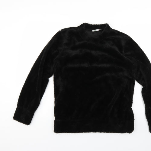 Preworn Womens Black Solid  Top Pyjama Top Size 8