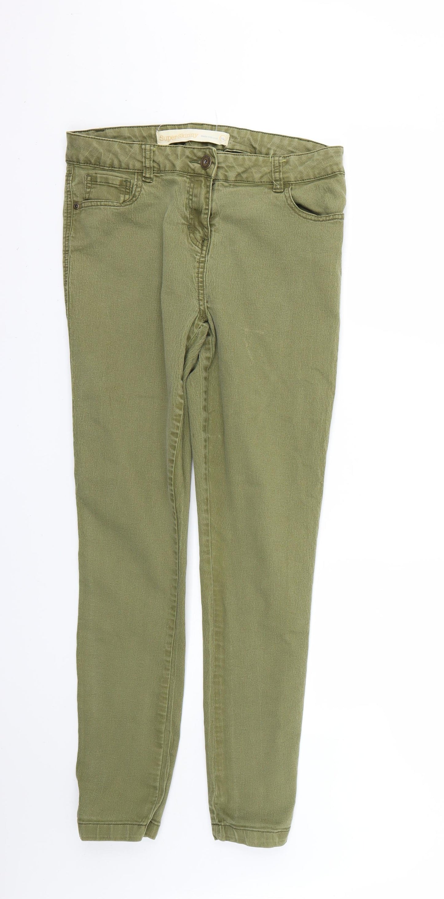 NEXT Womens Green   Skinny Jeans Size 14 L28 in