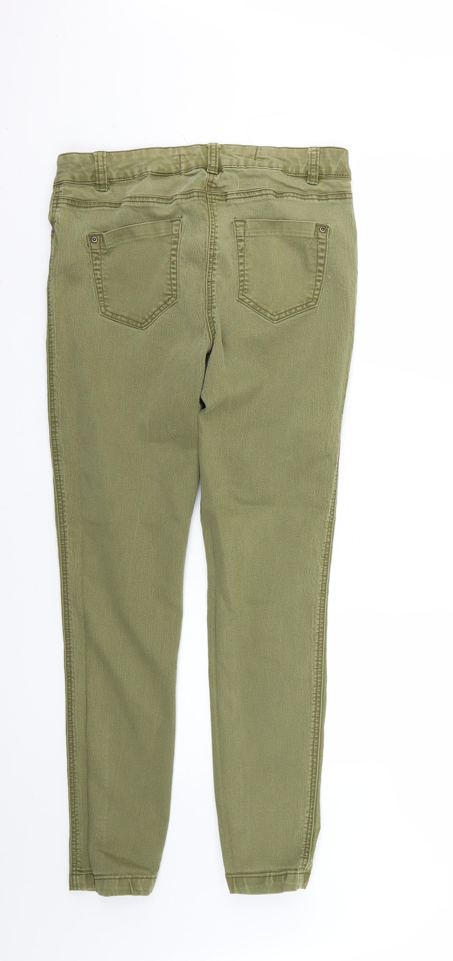 NEXT Womens Green   Skinny Jeans Size 14 L28 in