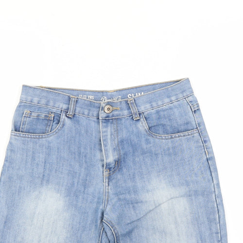 Denim & Co. Girls Blue   Cut-Off Shorts Size 12-13 Years