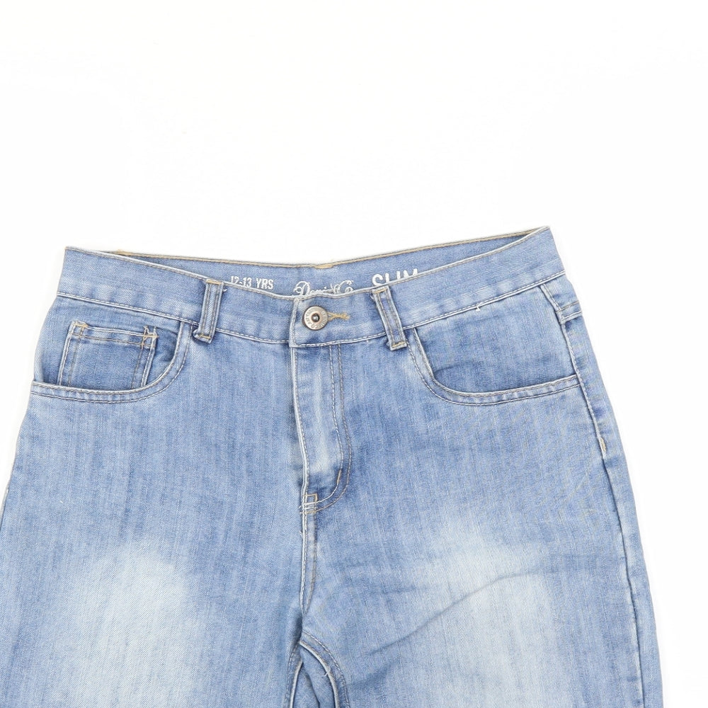 Denim & Co. Girls Blue   Cut-Off Shorts Size 12-13 Years
