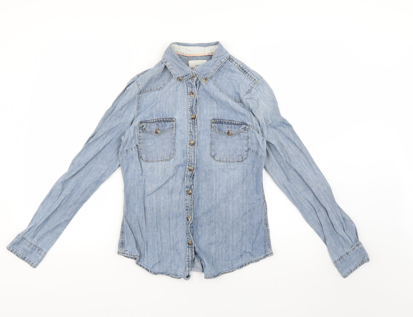 H&M Womens Blue   Basic Button-Up Size 6