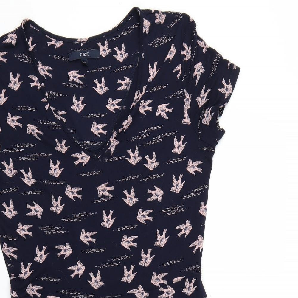 NEXT Womens Blue Geometric  Fit & Flare  Size 12