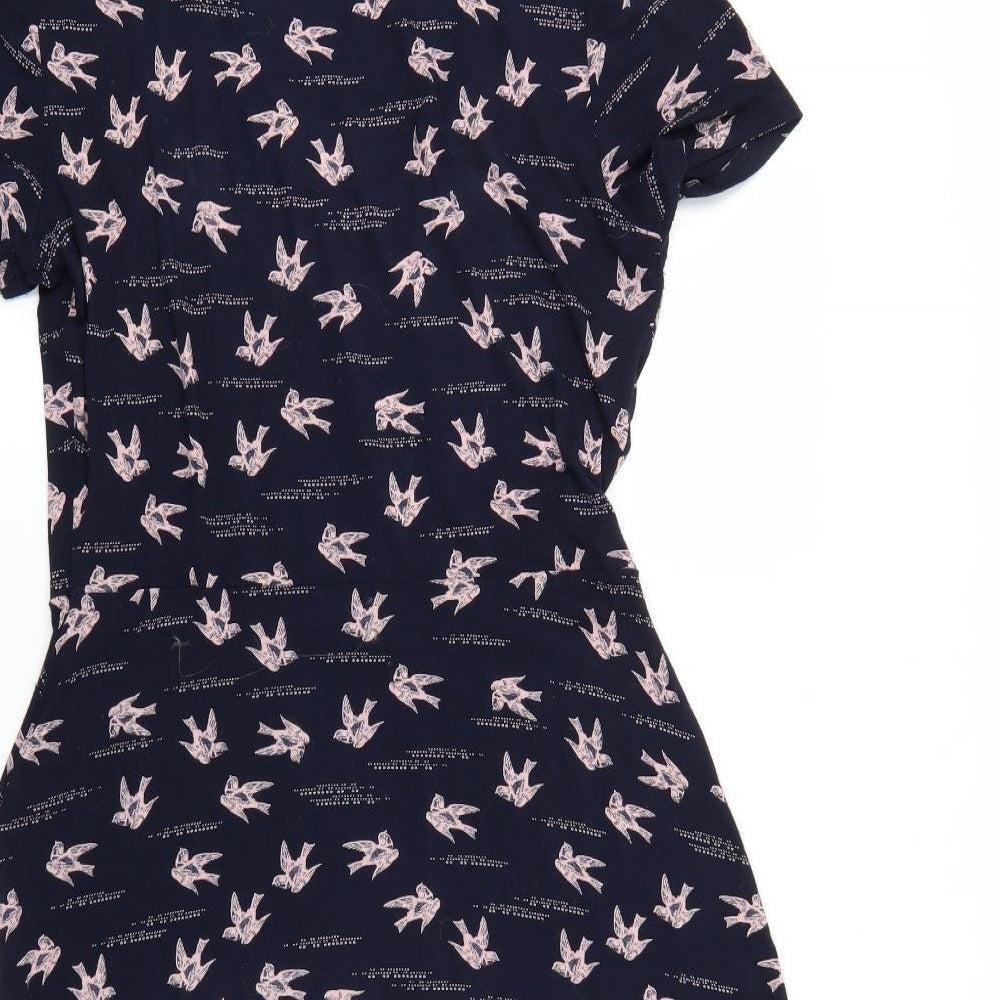 NEXT Womens Blue Geometric  Fit & Flare  Size 12