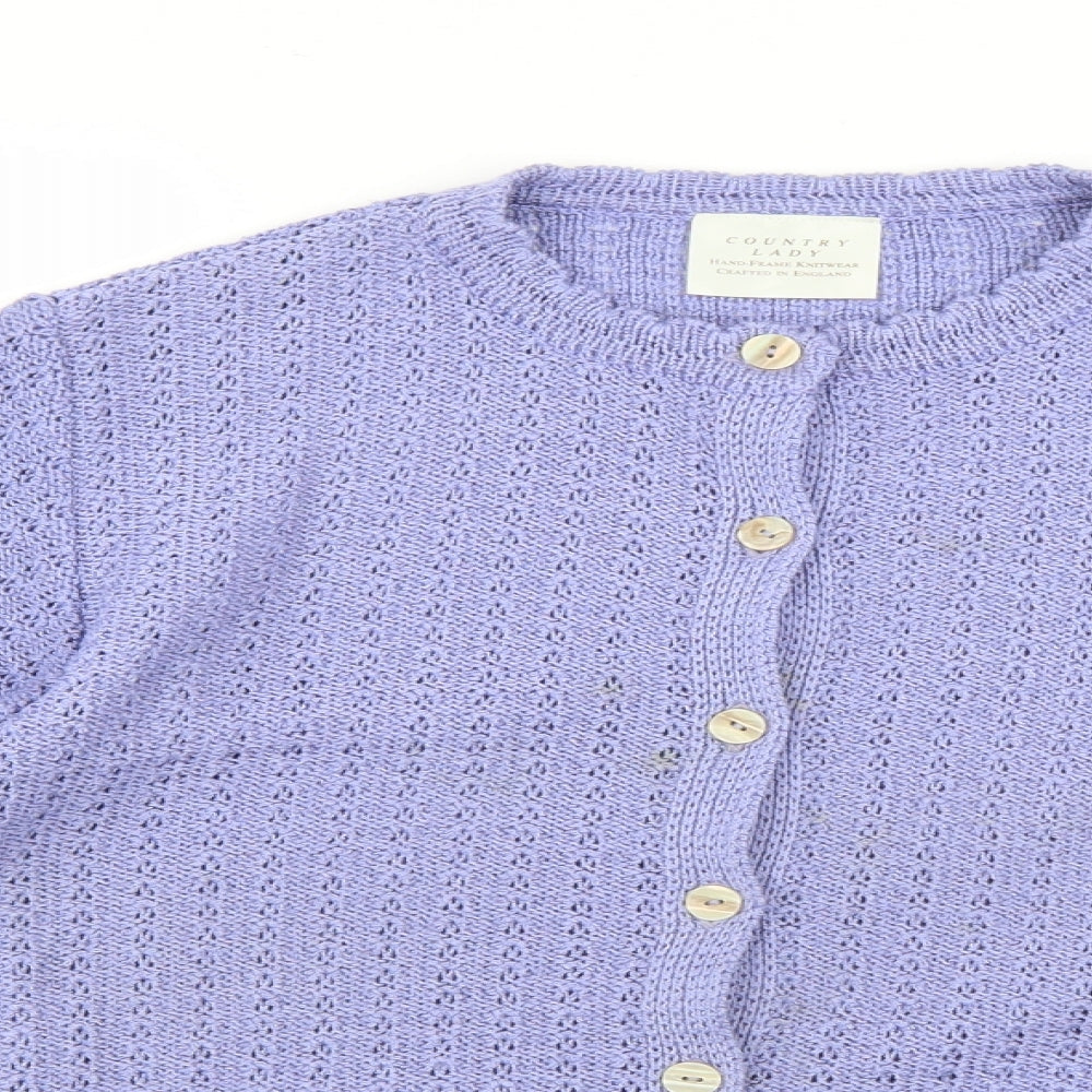 country lady Womens Purple   Cardigan Jumper Size 12