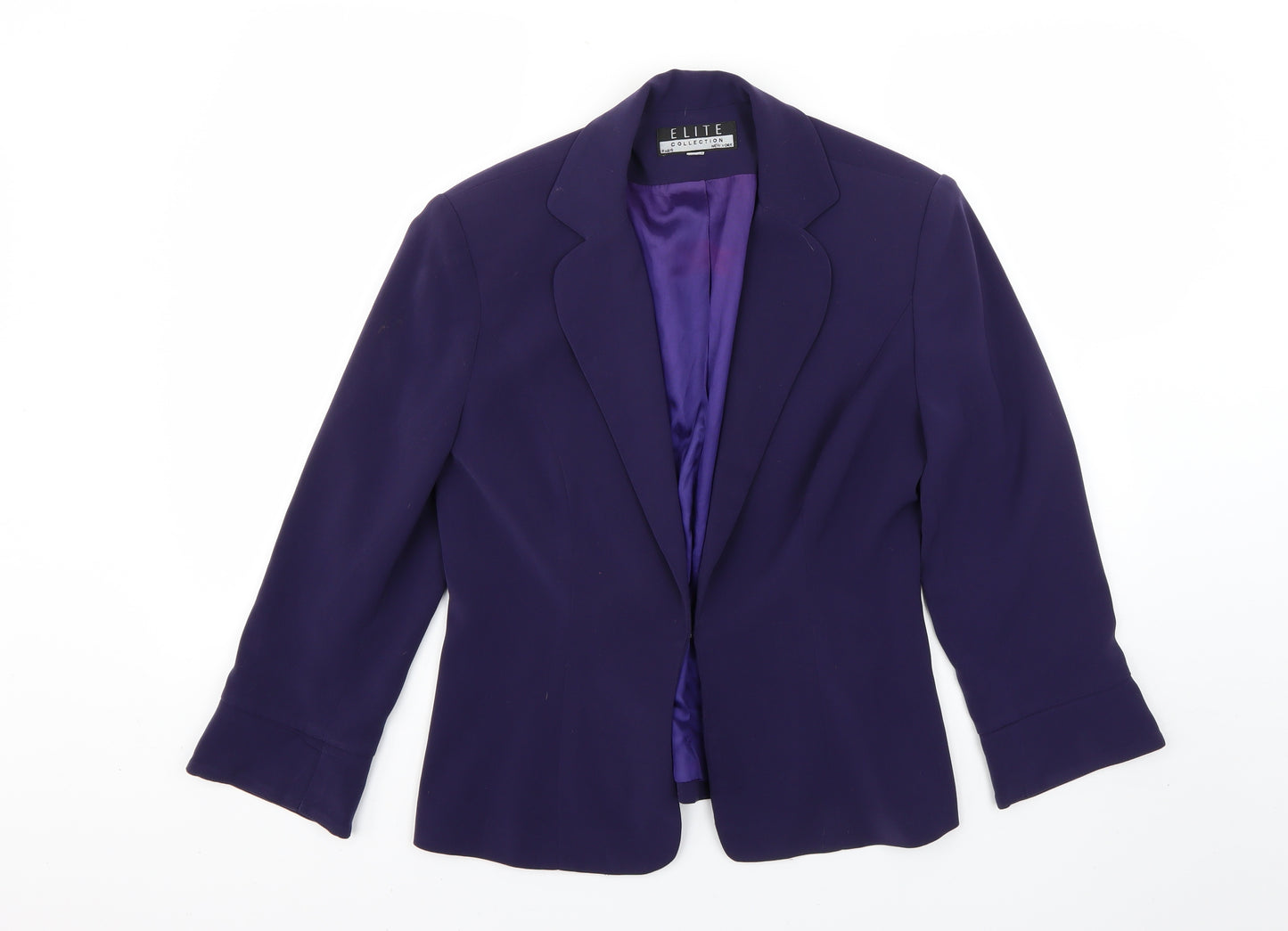 elite Womens Purple   Jacket Blazer Size 10