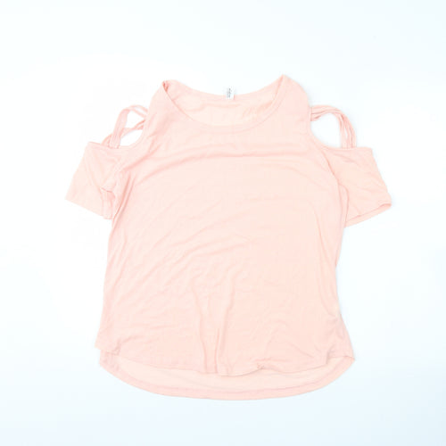 Fashion Womens Pink   Basic T-Shirt Size XL