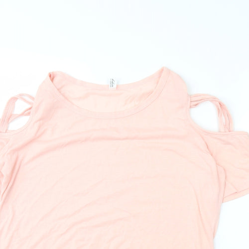 Fashion Womens Pink   Basic T-Shirt Size XL