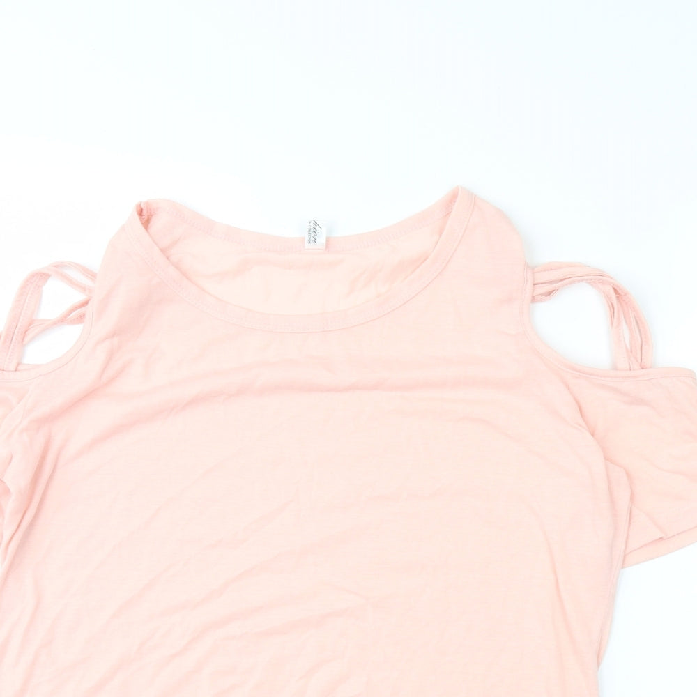 Fashion Womens Pink   Basic T-Shirt Size XL