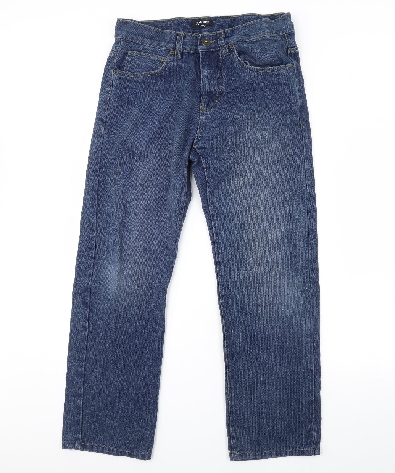 Peacocks Mens Blue  Denim Straight Jeans Size 32 L27 in