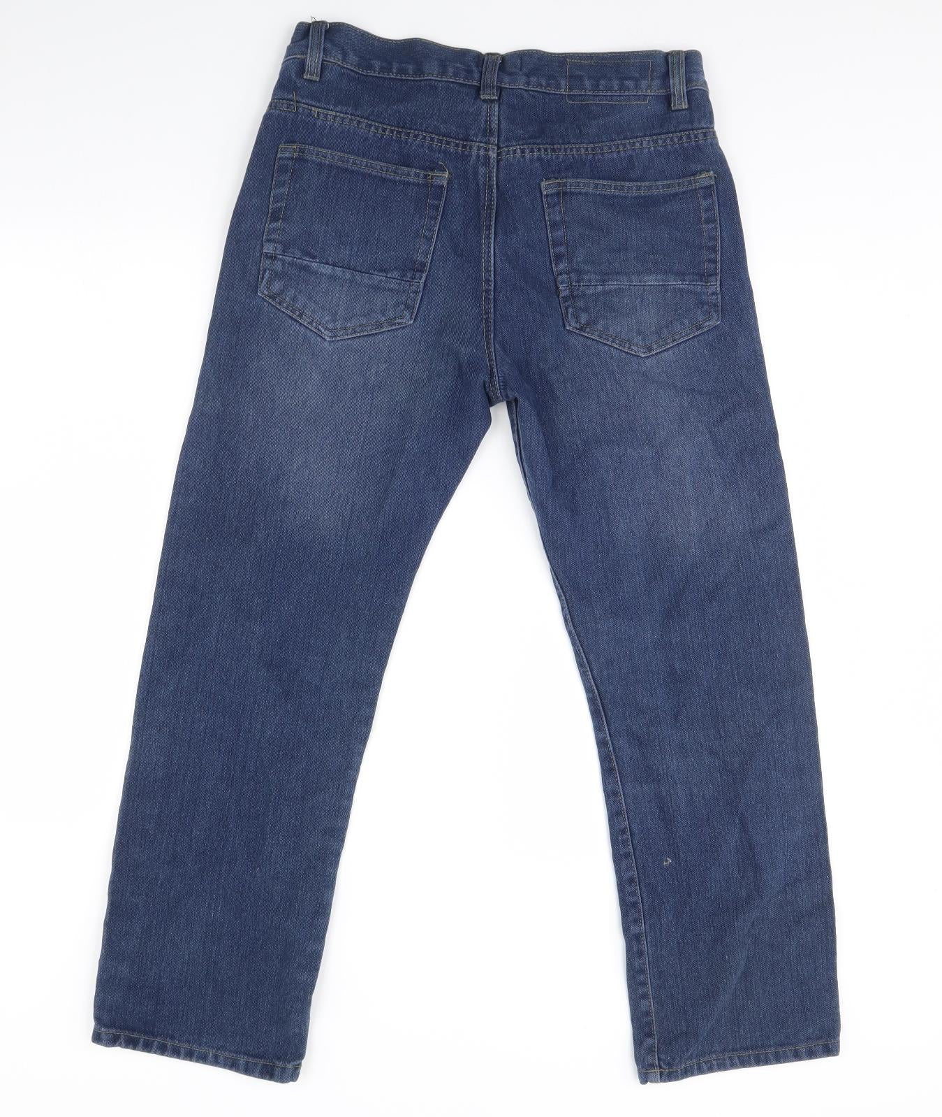 Peacocks Mens Blue  Denim Straight Jeans Size 32 L27 in