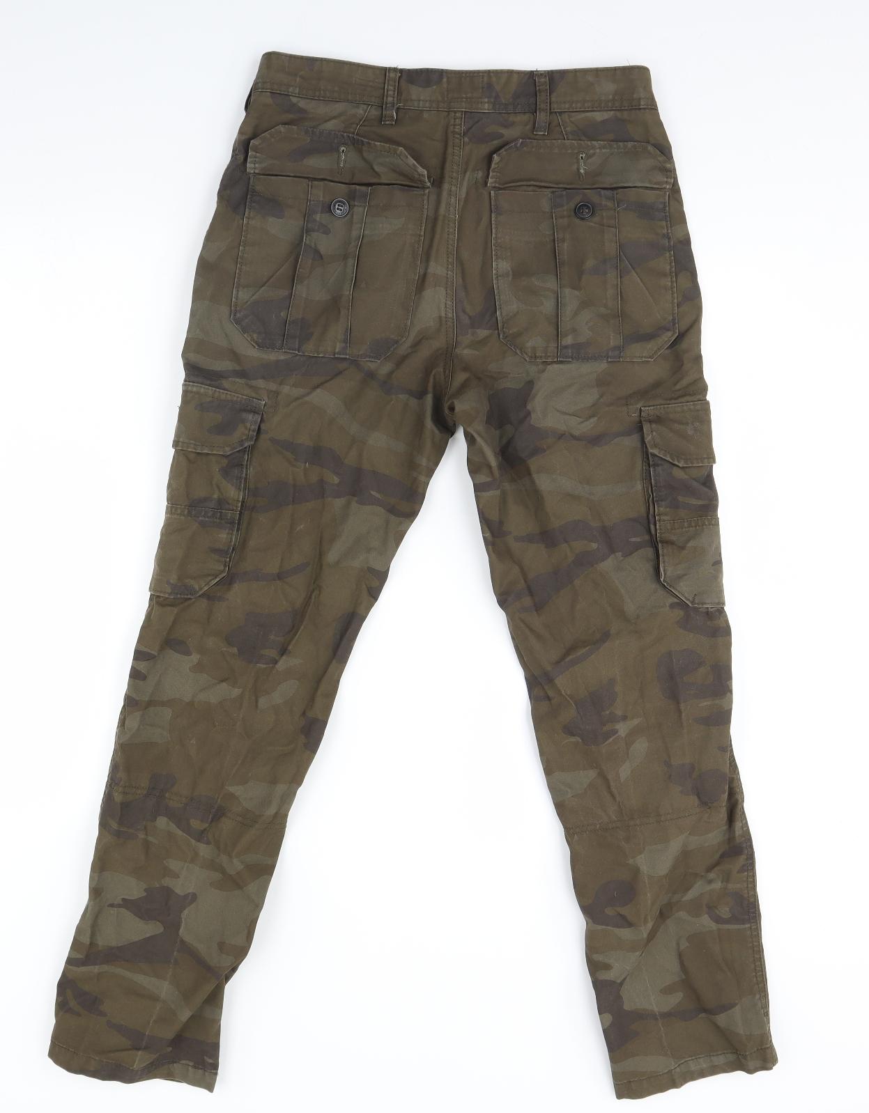 ACW85 Mens Green Camouflage  Trousers  Size 30 L28 in