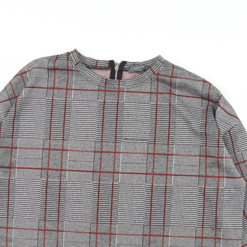 Primark Womens Grey Check  Pullover Jumper Size L