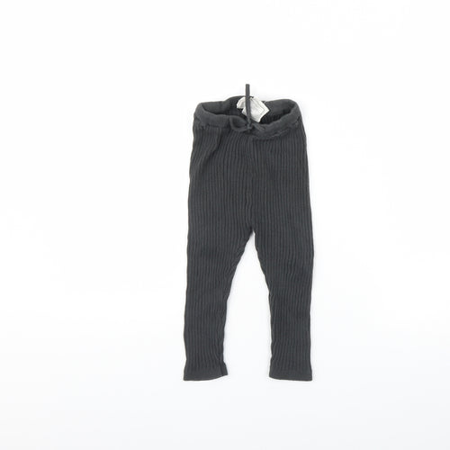 H&M Girls Grey   Jogger Trousers Size 2 Years