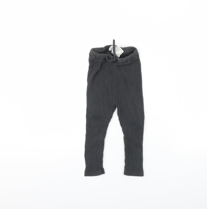 H&M Girls Grey Jogger Trousers Size 2 Years