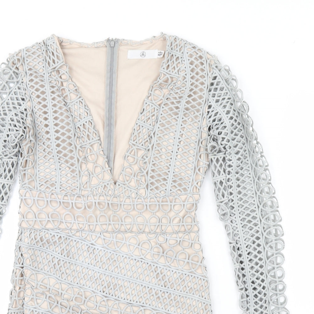 Missguided Womens Grey   Pencil Dress  Size 10